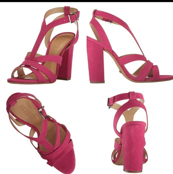 Schutz Veggy Heels in Rose Pink - Picture 3 of 10